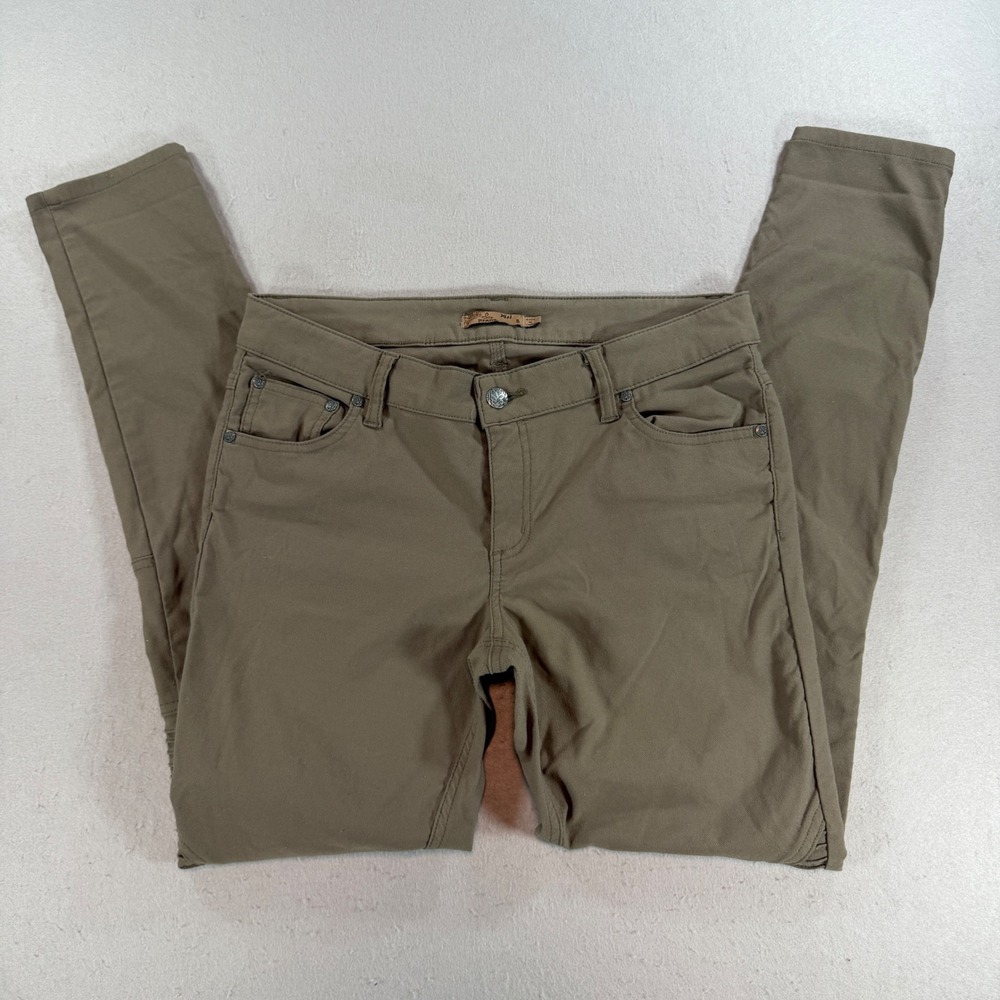 prAna Brenna Moto Skinny Pants Olive Green Women's Size 8